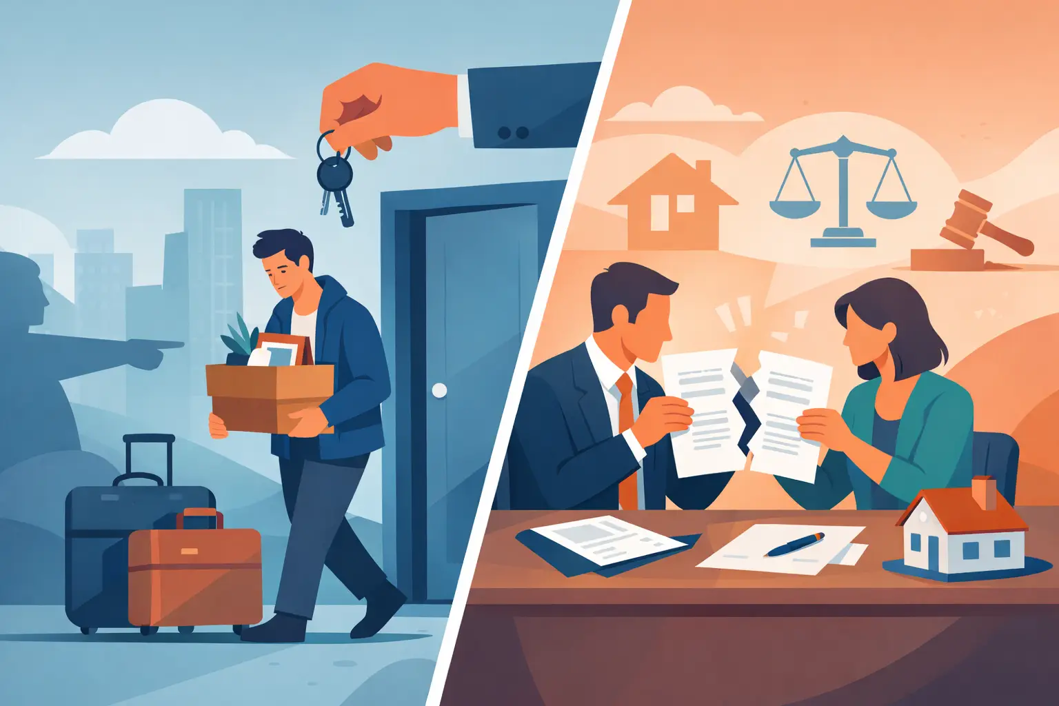 Despejo versus rescisão contratual na prática